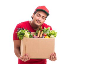 Beyaz arkaplanda izole edilmiş alışveriş konsepti