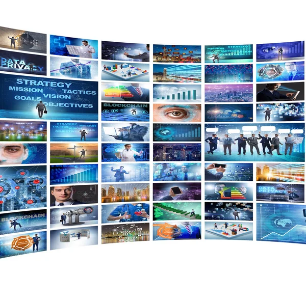 Collage de varios conceptos de negocio —  Fotos de Stock