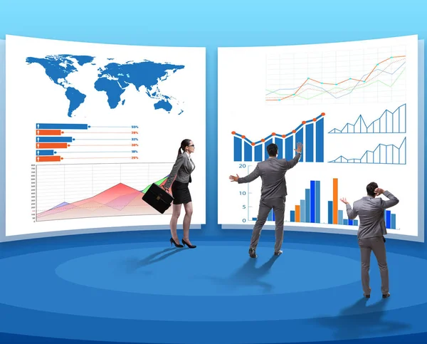 Begreppet företagsdiagram och finansiell visualisering — Stockfoto