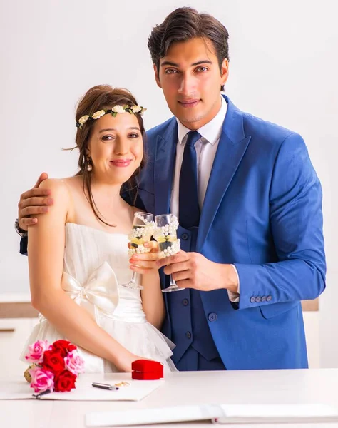 Wedding ceremony with wife and husband — Stock Photo, Image