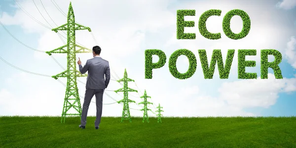 Businessman in green energy concept — Stock Photo, Image