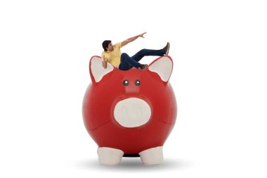 Piggybank ve öğrenci borç konsepti
