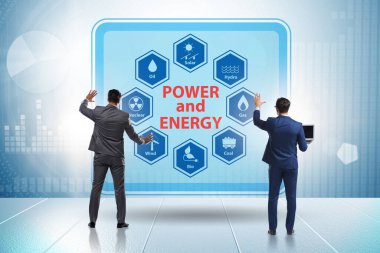 İş adamıyla enerji karışımı kavramı