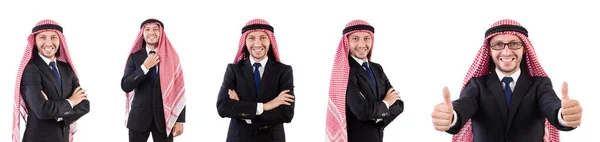 Arabische man in vertrouwen concept geïsoleerd op wit — Stockfoto