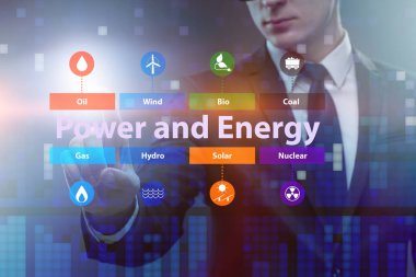 İş adamıyla enerji karışımı kavramı