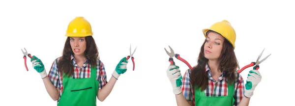 Industrial worker isolated on the white background — Stock Photo, Image