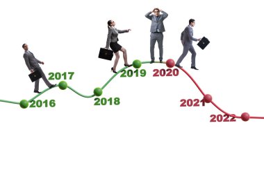 Piyasa çöküşü kavramında iş adamı