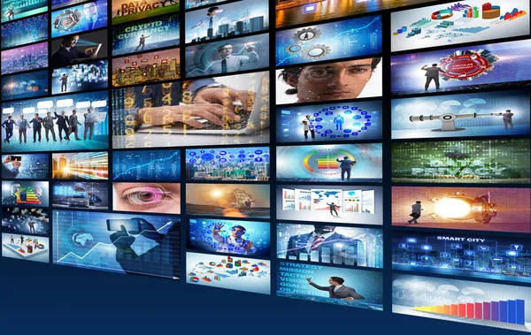 Die Collage verschiedener Geschäftskonzepte — Stockbild Collage verschiedener Geschäftskonzepte — Stockfoto