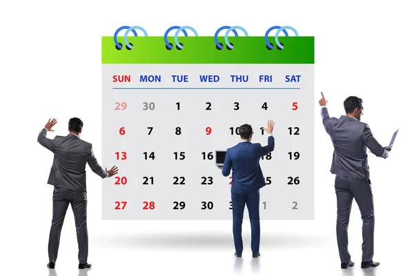 Concepto de calendario de negocios con empresario — Foto de Stock