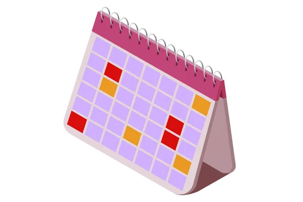 Concepto de calendario para fines de planificación - renderizado 3d — Foto de Stock