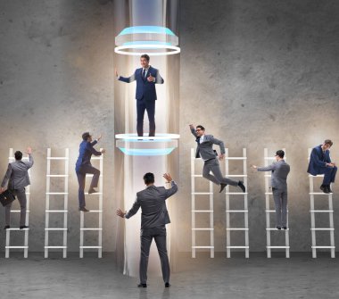 Hızlı ve hızlı terfi kavramında iş adamları