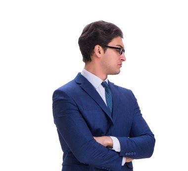 Beyaz arka planda izole iş adamı