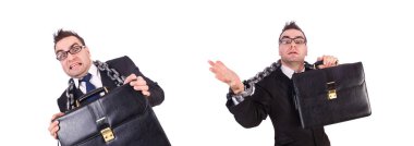 Zincirli bir iş adamı Beyazların üzerinde