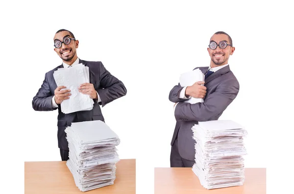 Hombre con mucho trabajo que hacer —  Fotos de Stock