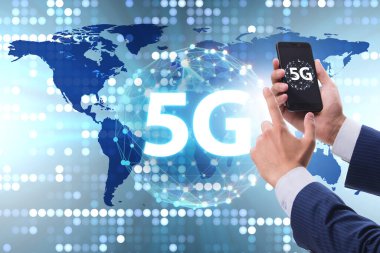 5G mobil teknoloji kavramı - yüksek internet hızı