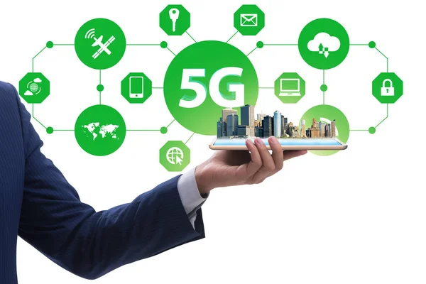 5G mobil teknoloji kavramı - yüksek internet hızı — Stok fotoğraf