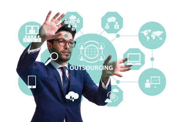 Konzept des Outsourcings im modernen Business — Stockfoto