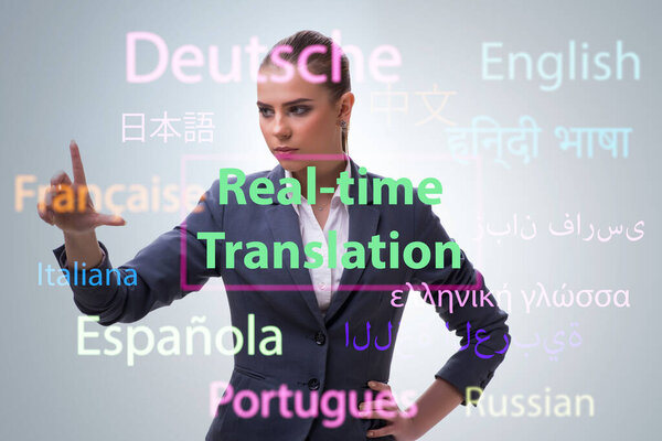 Concept of online translation from foreign language