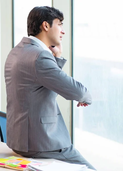 Young successful businessman working at the office — Stock Photo, Image