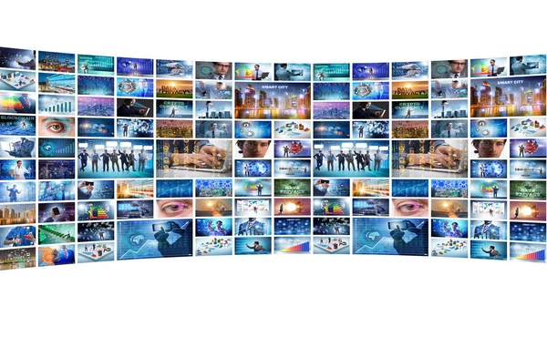 Collage de varios conceptos de negocio — Foto de Stock