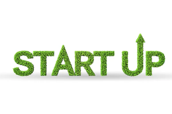 Grünes Startup-Konzept - 3D-Rendering — Stockfoto
