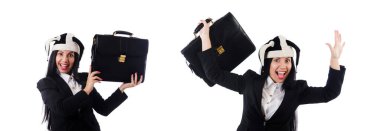 İşadamı palyaço beyazda izole edilmiş.