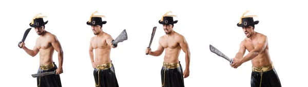 Homem em traje de pirata no conceito halloween — Fotografia de Stock