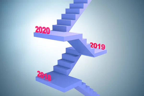 さまざまな年の階段- 3Dレンダリング — ストック写真