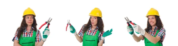 Industrial worker isolated on the white background — Stock Photo, Image