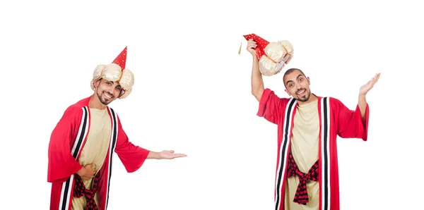 Wizard in costume isolated on the white — Stock Photo, Image