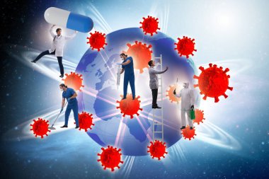 Doktorla Coronavirus covid-19 pandemik konsept