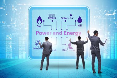 İş adamıyla enerji karışımı kavramı