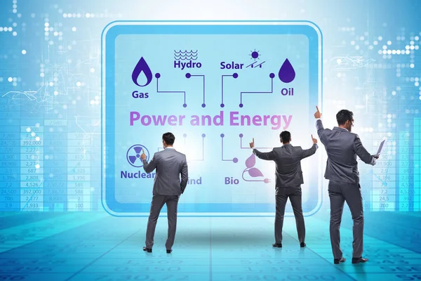İş adamıyla enerji karışımı kavramı