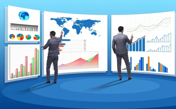 Concept of business charts and finance visualisation — Stock Photo, Image