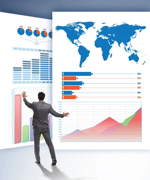 Concetto di grafici aziendali e visualizzazione finanziaria — Foto Stock