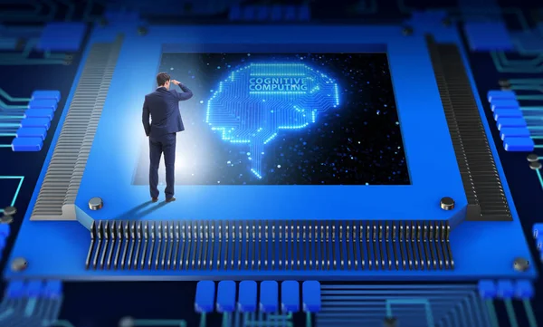 A kognitív számítástechnika koncepciója, mint üzleti célú jövőbeli technológia — Stock Fotó