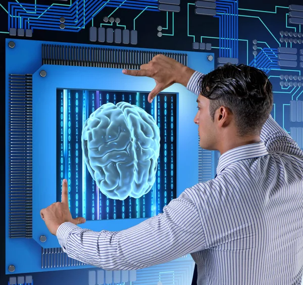 Concepto de computación cognitiva como tecnología moderna — Foto de Stock