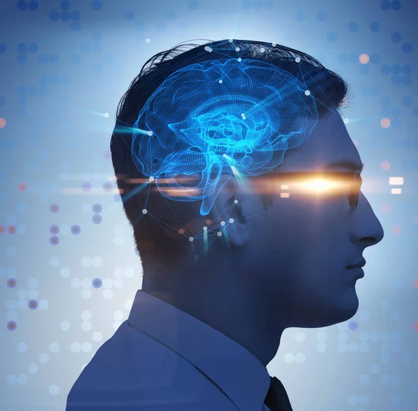 Artificial intelligence concept with man — Stock Photo, Image