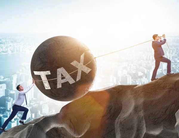 Business concept of tax payments burden — Stock Photo, Image