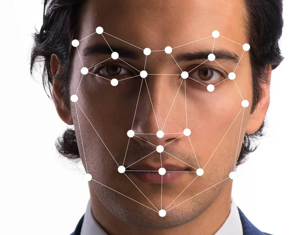 Concept of face recognition software and hardware — Stock Photo, Image