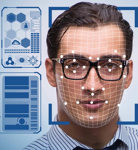 Concepto de software y hardware de reconocimiento facial —  Fotos de Stock