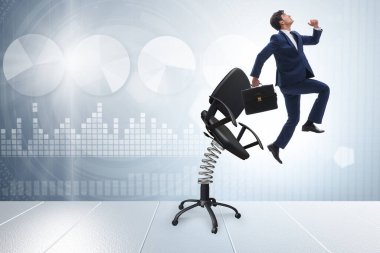 İşadamının terfi kavramı sandalyeden fırladı