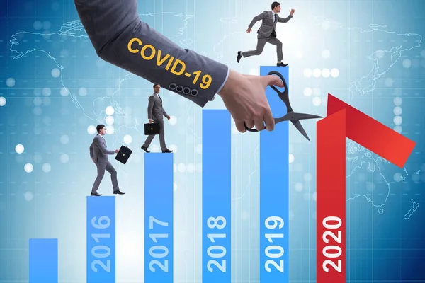 Economic crisis due to coronavirus covid-19 — Stock Photo, Image