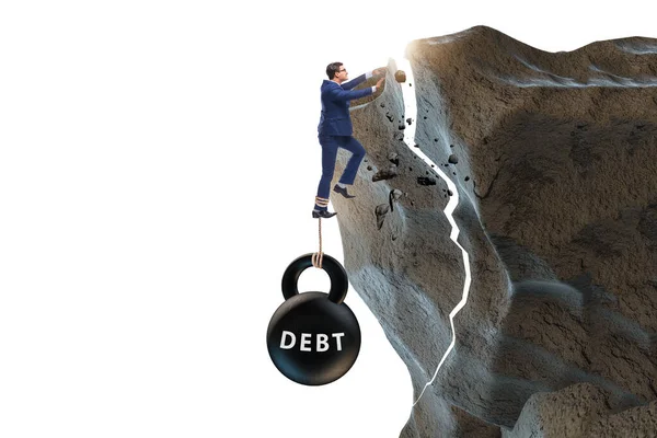 Concepto de deuda y carga con empresario —  Fotos de Stock