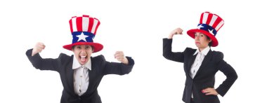 Amerikan sembollü kadın işadamı