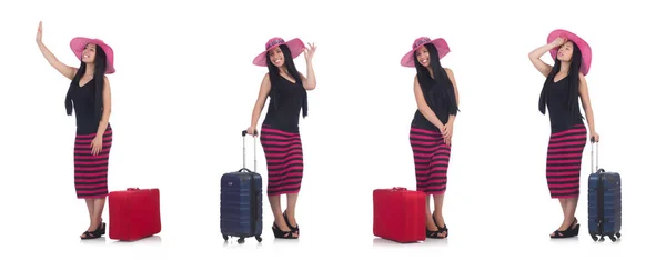 Young woman preparing for vacation — Stock Photo, Image