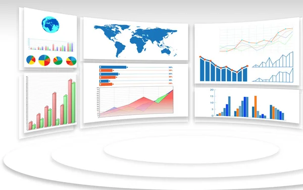 Affärsdiagram och infographics koncept — Stockfoto