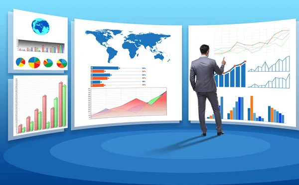 Konzept von Business Charts und Finanzvisualisierung — Stockfoto