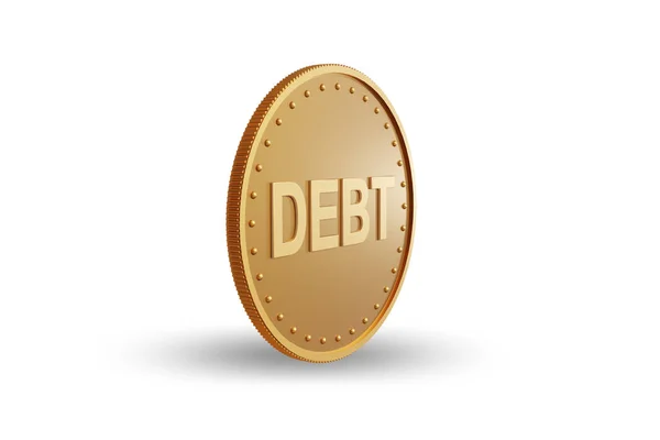 Концепция кредитования и задолженности - 3d рендеринг — стоковое фото