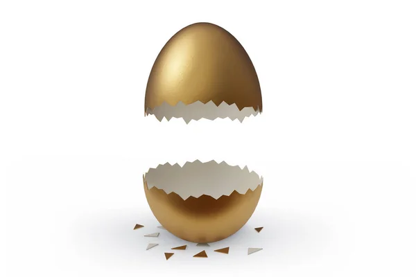 Golden egg in wealth concept — Stock Photo, Image